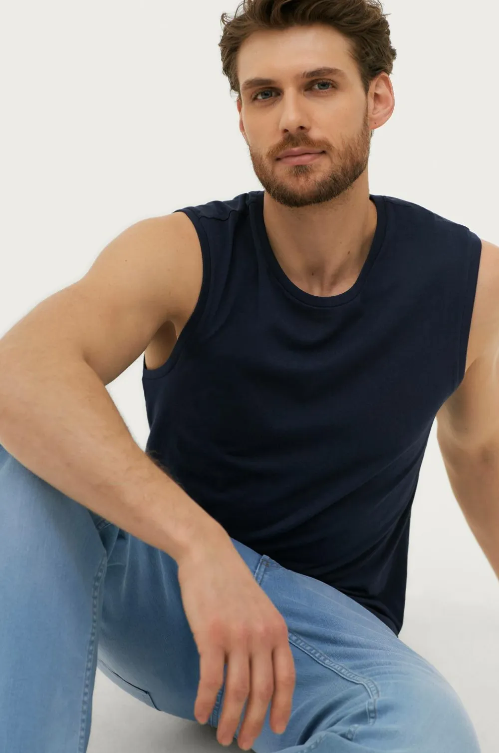 Ellos Collection Tanktop Kent Marineblå Online