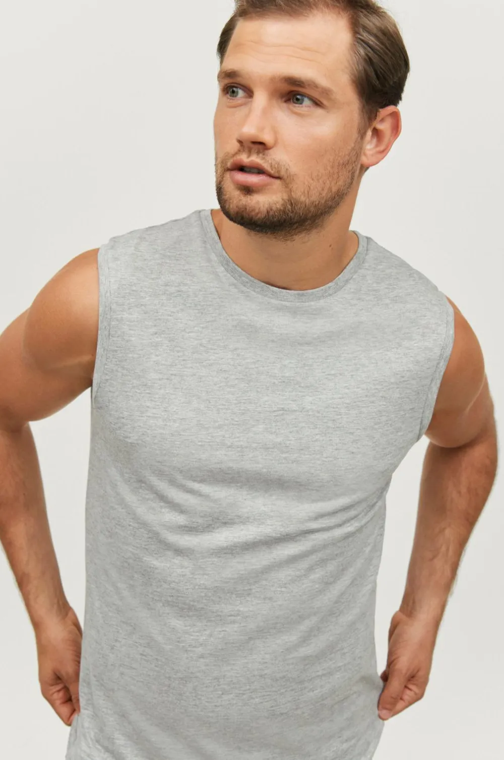 Ellos Basistøj|T-Shirts & Tanktoppe>Collection Tanktop Kent Gråmeleret