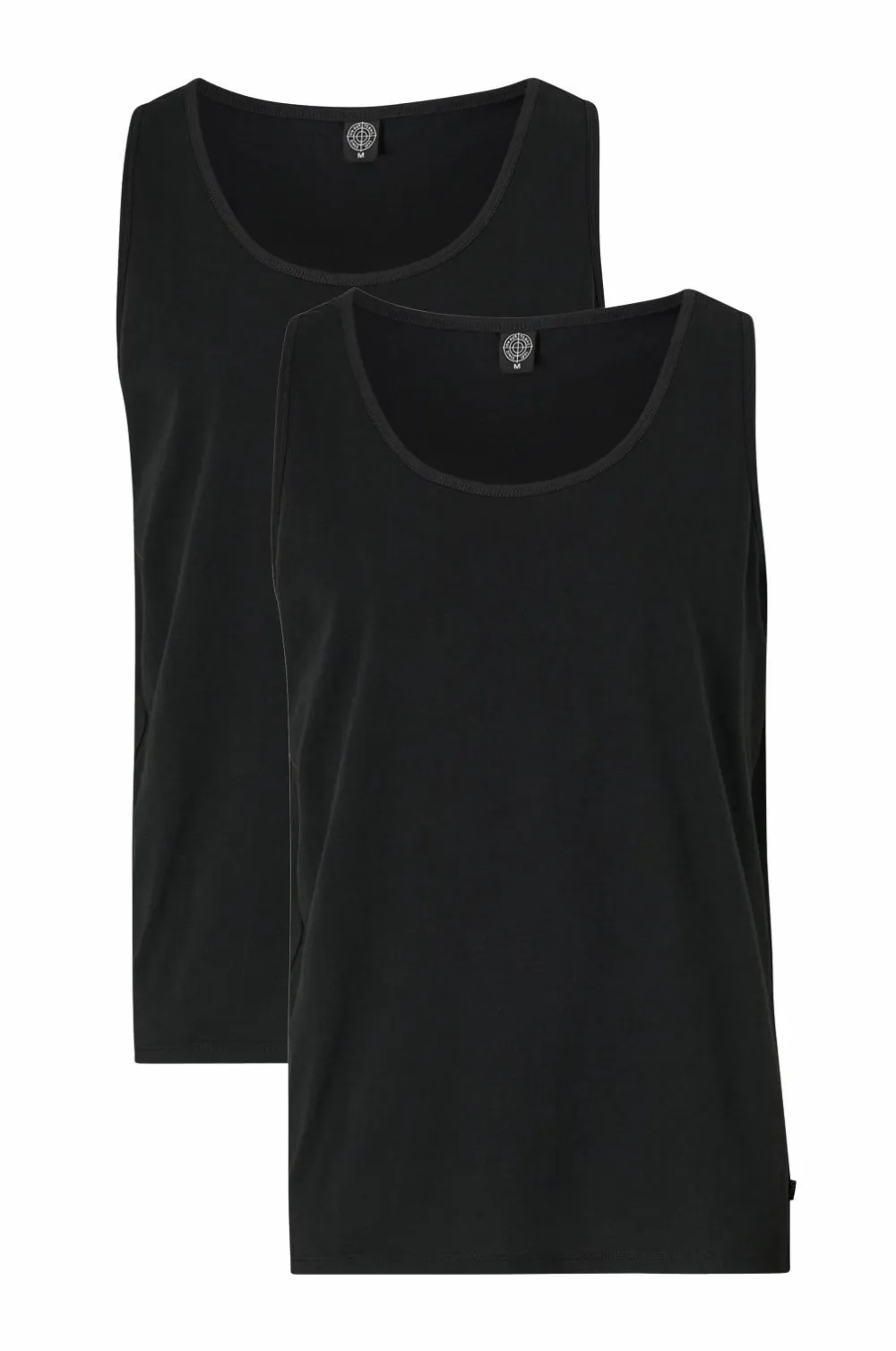 Ellos Basistøj|T-Shirts & Tanktoppe>Collection Tanktop Robert 2-pack Black mdf/metal