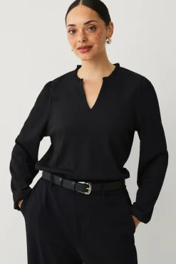 Ellos Toppe & Tank-Toppe>Collection Top med struktur Sort