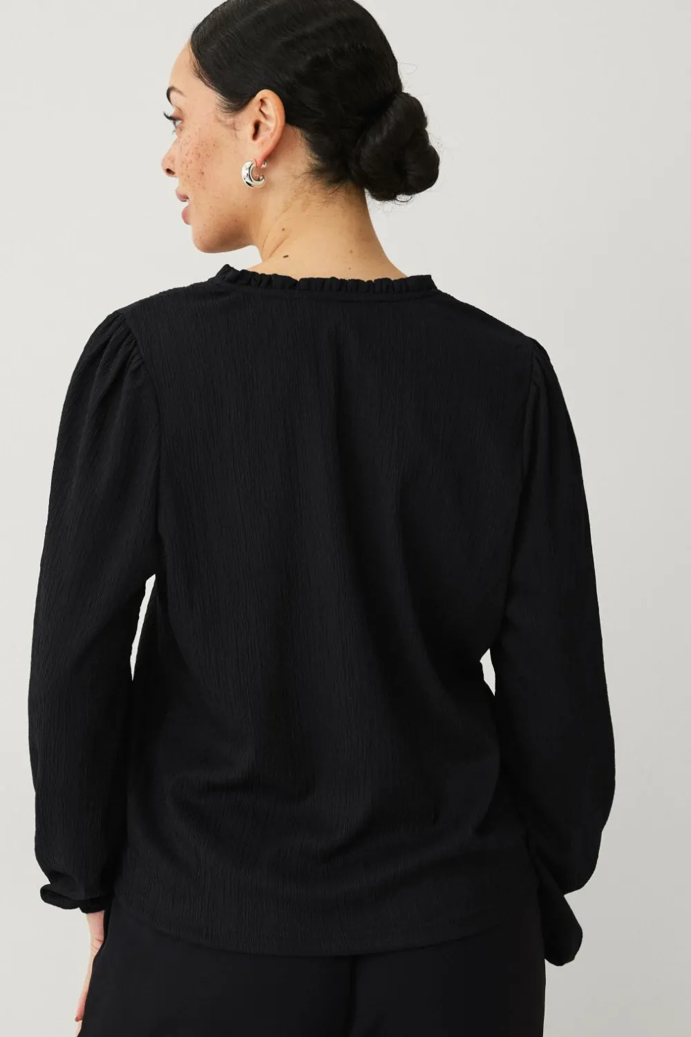 Ellos Toppe & Tank-Toppe>Collection Top med struktur Sort