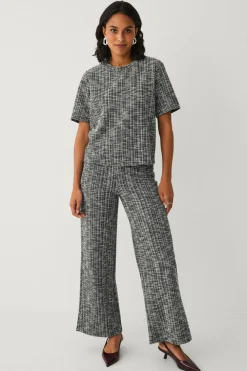 Ellos Toppe & Tank-Toppe>Collection Top med bouclé-struktur sort