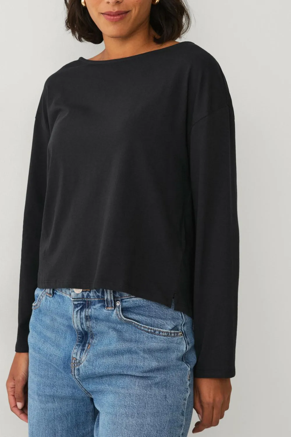 Ellos Collection Top med afslappet pasform Sort Online