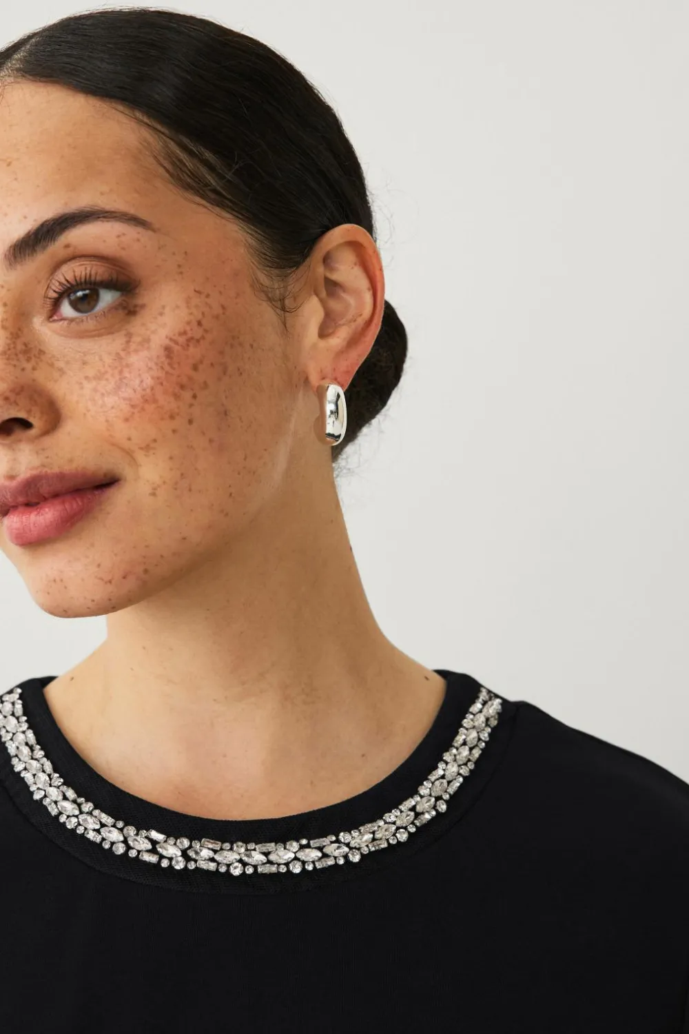 Ellos Toppe & Tank-Toppe>Collection Top med rhinsten sort