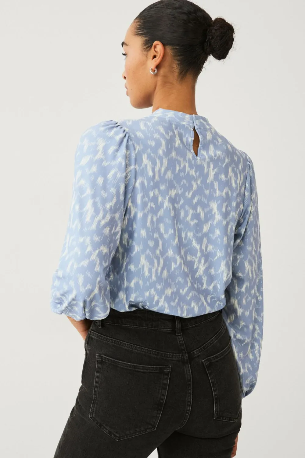 Ellos Toppe & Tank-Toppe>Collection Top Blå creme mønstret