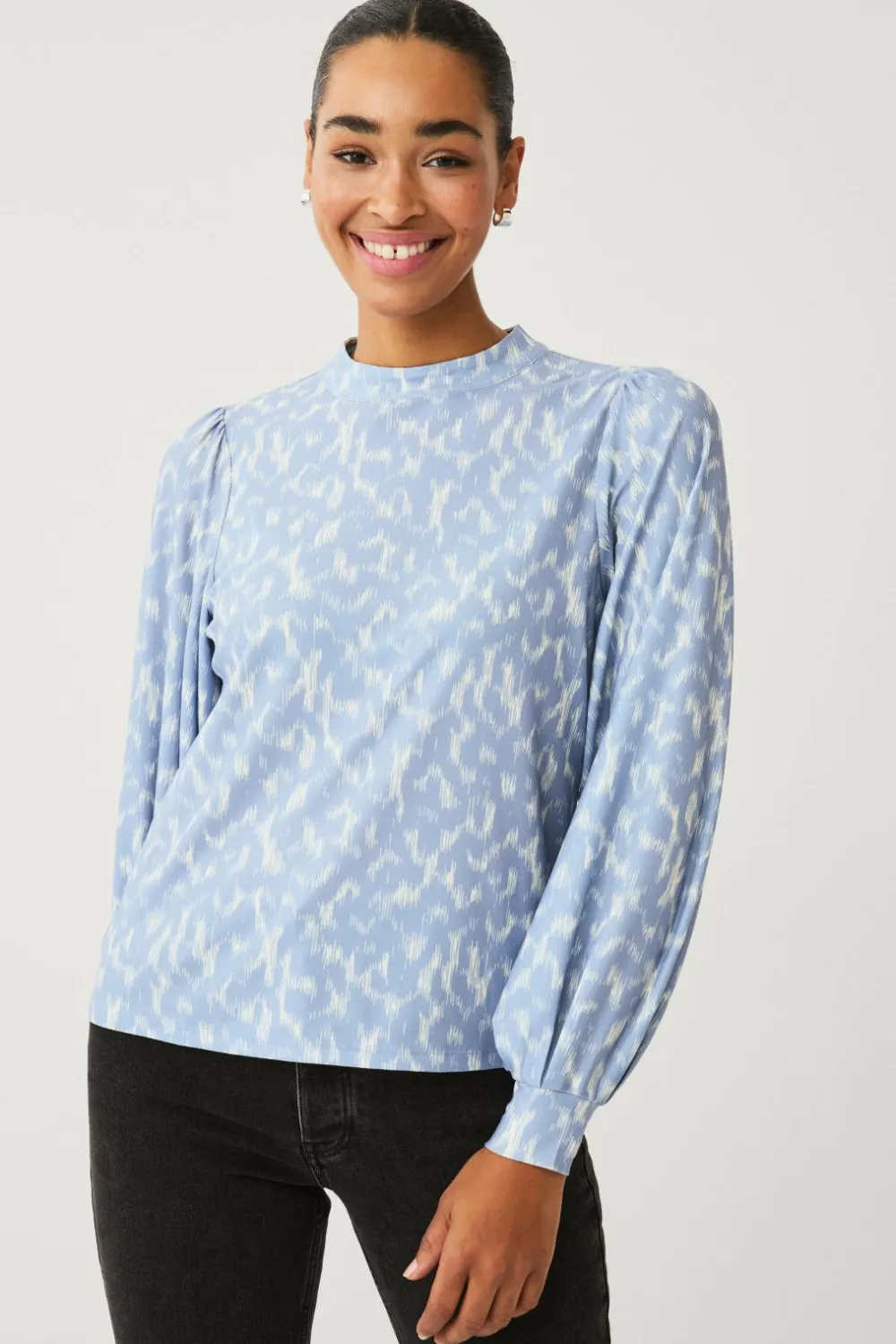 Ellos Toppe & Tank-Toppe>Collection Top Blå creme mønstret