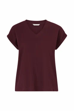 Ellos Collection Top med v-hals Bourgogne Hot
