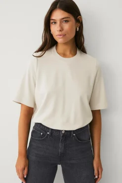 Ellos Collection Top i kraftig strik Beige Outlet