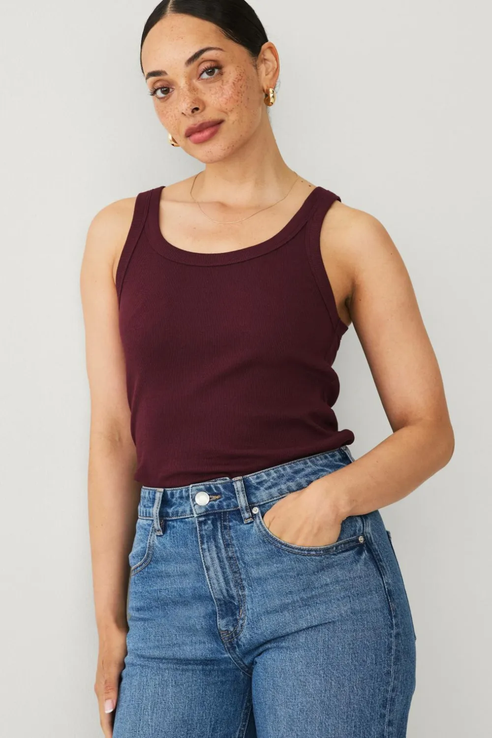 Ellos Collection Top Vinrød Clearance
