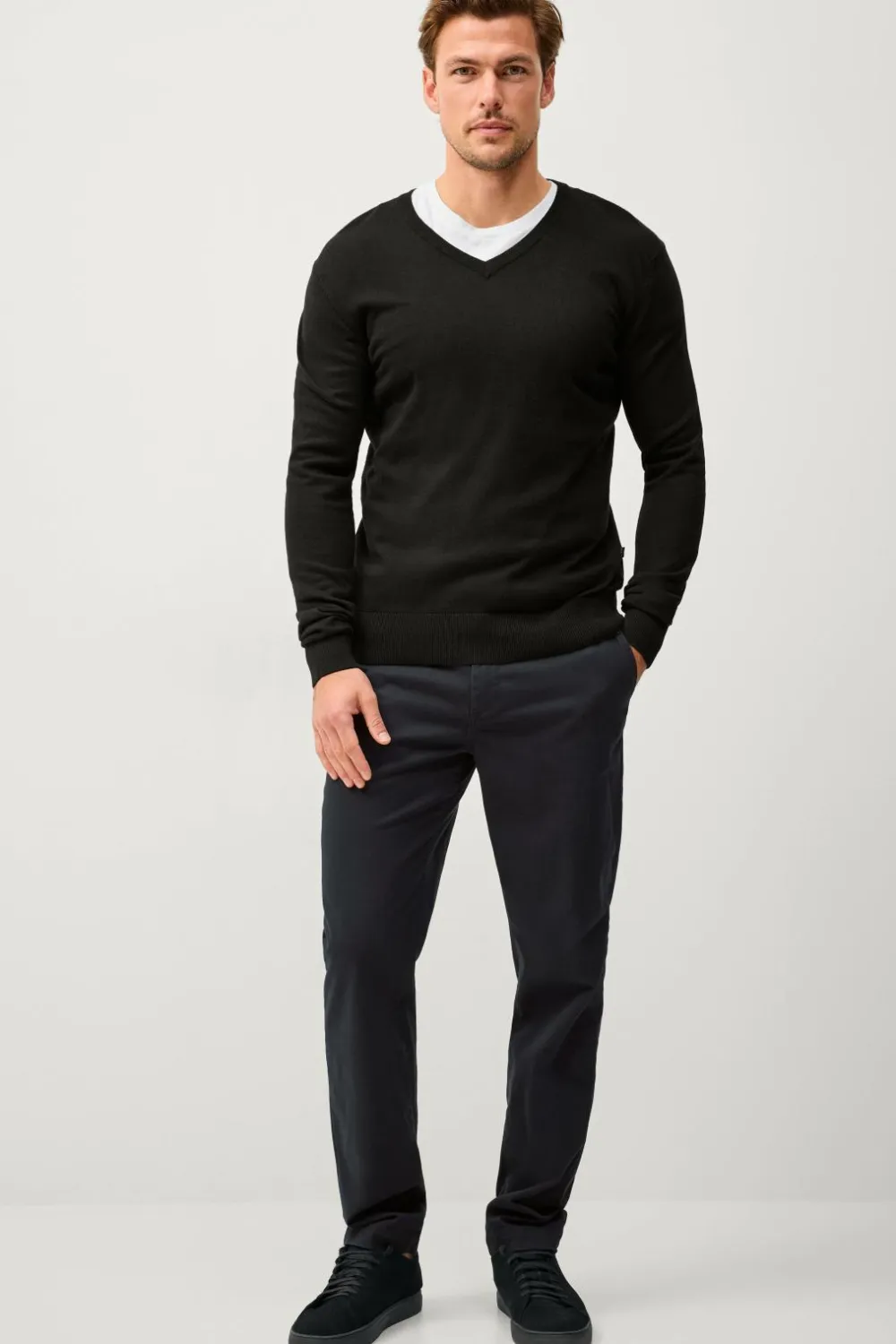 Ellos Basistøj|Trøjer>Collection Trøje med V-hals Black mdf/metal