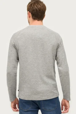 Ellos Collection Trøje Chase Lysegrå melange Discount