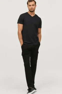 Ellos Basistøj|T-Shirts & Tanktoppe>Collection T-shirt Karl V-neck Sort