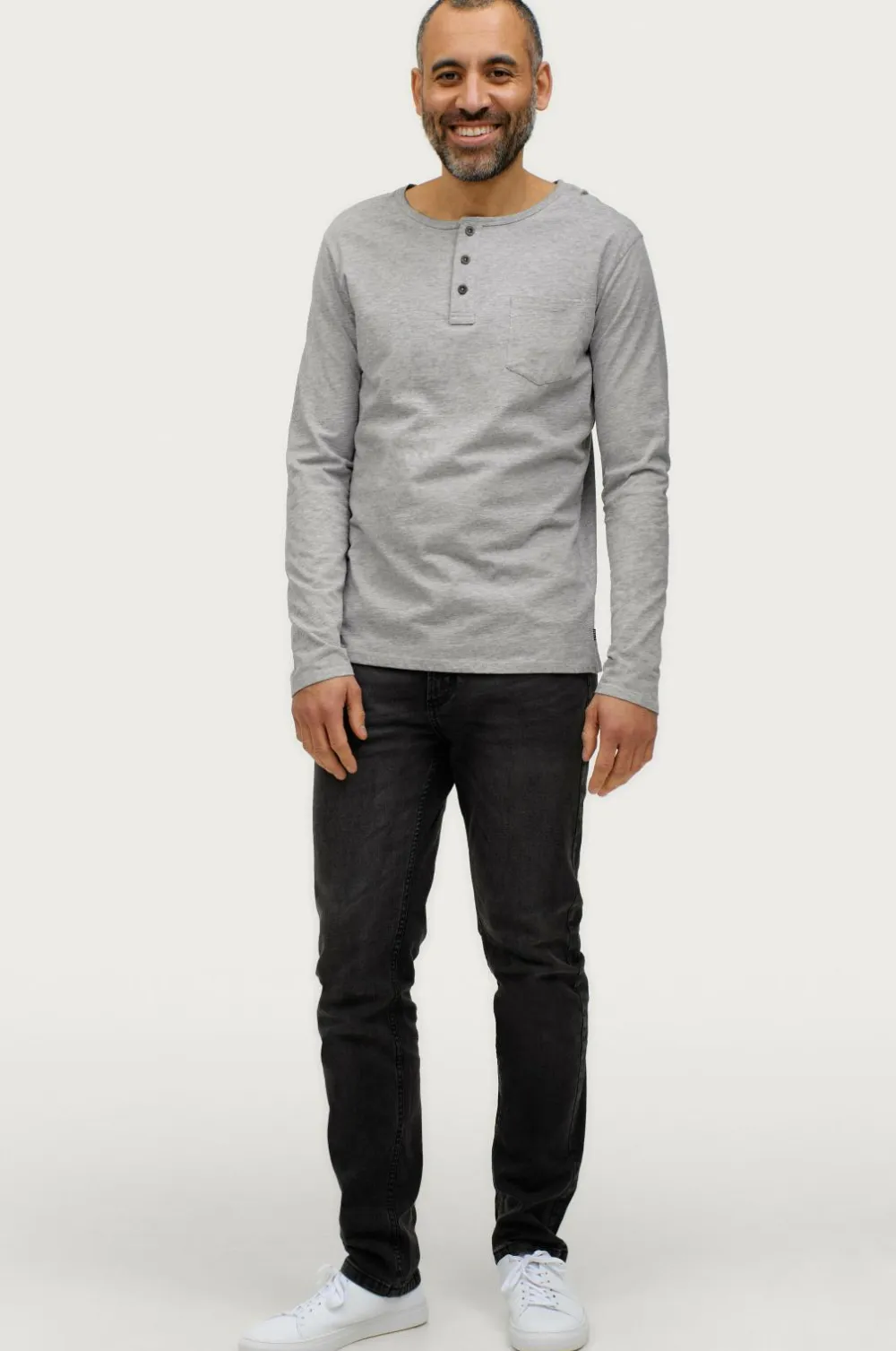 Ellos Collection T-shirt Tom Gråmeleret Outlet