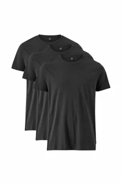 Ellos Basistøj|T-Shirts & Tanktoppe>Collection T-shirt Kevin 3-pak Black mdf/metal