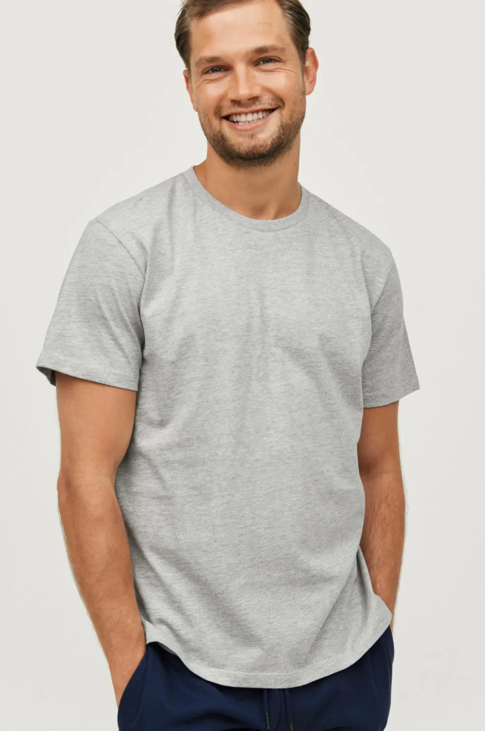 Ellos Basistøj|Nattøj & Homewear>Collection T-shirt Sam i ekstra kraftig jersey Gråmeleret