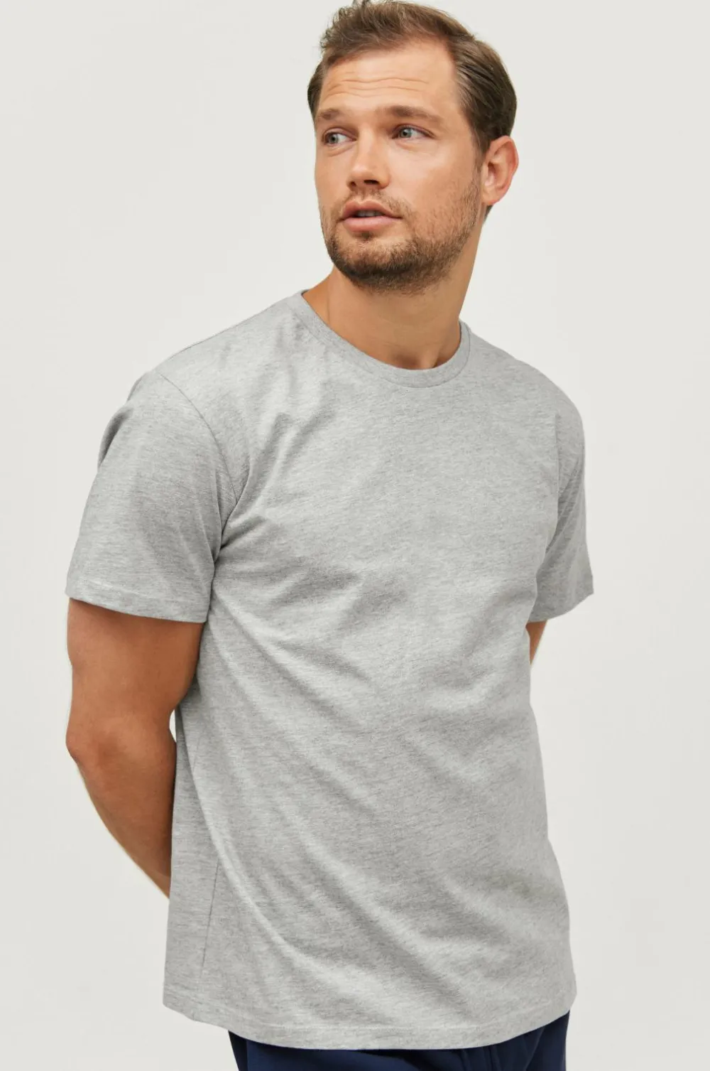 Ellos Basistøj|Nattøj & Homewear>Collection T-shirt Sam i ekstra kraftig jersey Gråmeleret