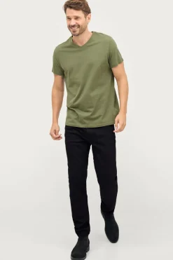 Ellos Basistøj|T-Shirts & Tanktoppe>Collection T-shirt Karl V-neck Skovgrøn