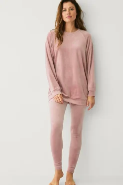 Ellos Collection Tunika i velour Lyserød New