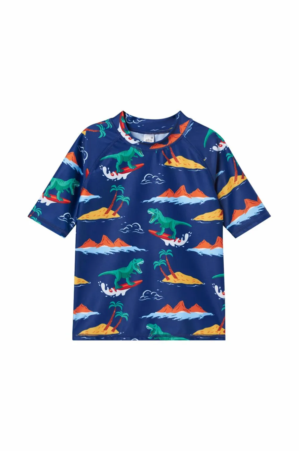 Ellos Collection UV-sæt med top og shorts Blå Surf Hot