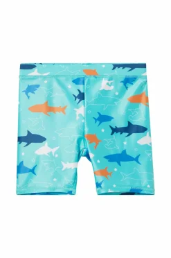 Ellos Collection UV-sæt med top og shorts Blå Haj