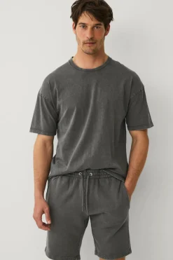 Ellos Shorts>Collection Vaskede sweatshorts Mørkegrå
