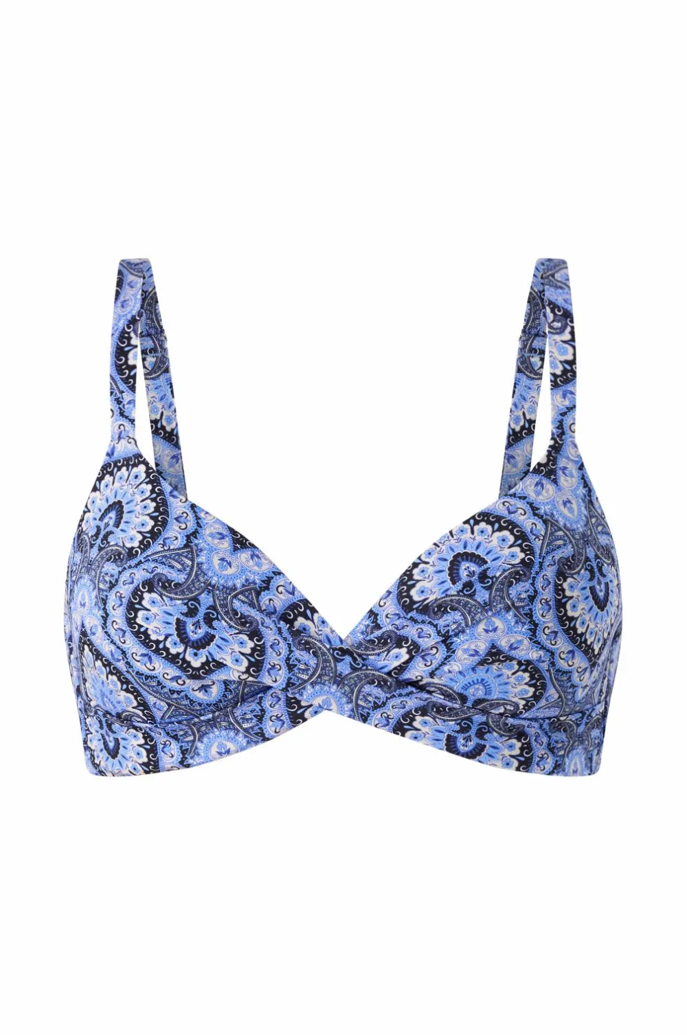 Ellos Collection Vatteret bikini-bh med bøjle Blåmønstret