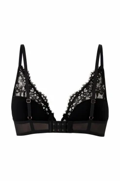 Ellos Collection Vatteret Plunge Bh med bøjle Sort Discount