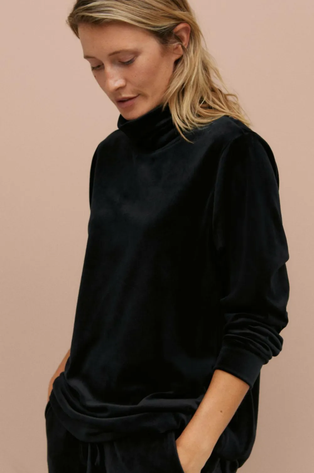 Ellos Nattøj|Loungewear & Homewear>Collection Velourtunika Kimberly Black mdf/metal