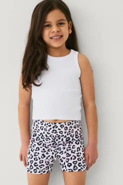 Ellos Collection Yoga-shorts Lyserød leopard mønstret New