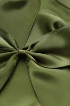 Ellos Home Bånd Satin Bow 4-pak Mørkegrøn