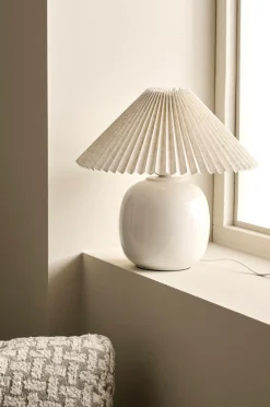 Ellos Home Bordlampe Chloé Hvid / hør Sale