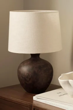 Ellos Home Bordlampe Erika Antique Black/ Nature Linen New