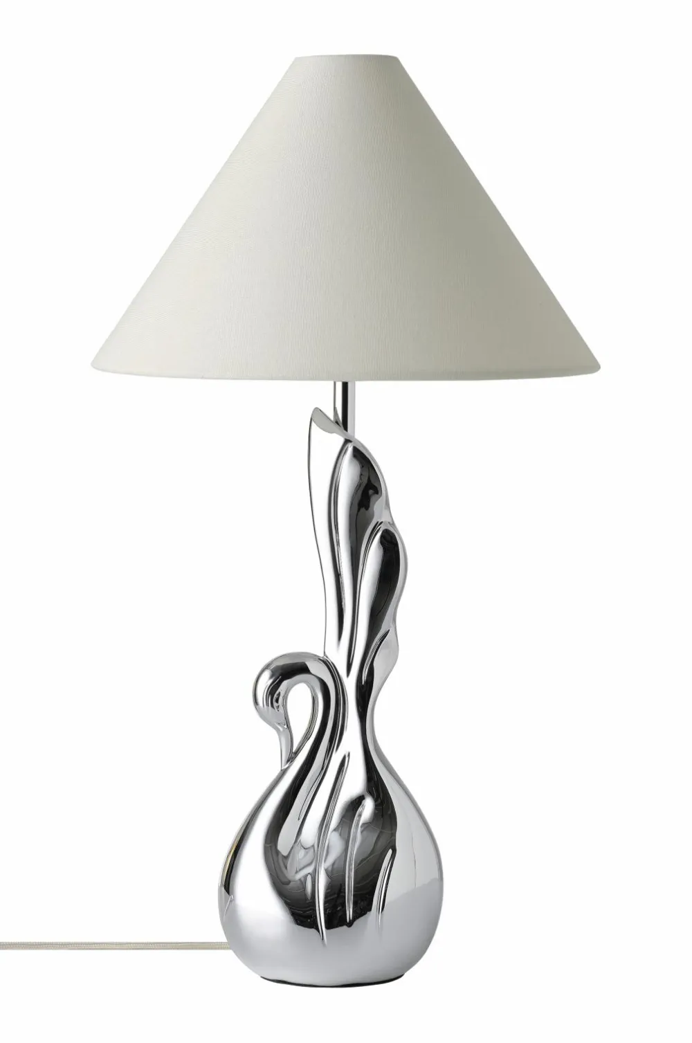 Ellos Bordlamper>Home Bordlampe Swan Sølv/hvid