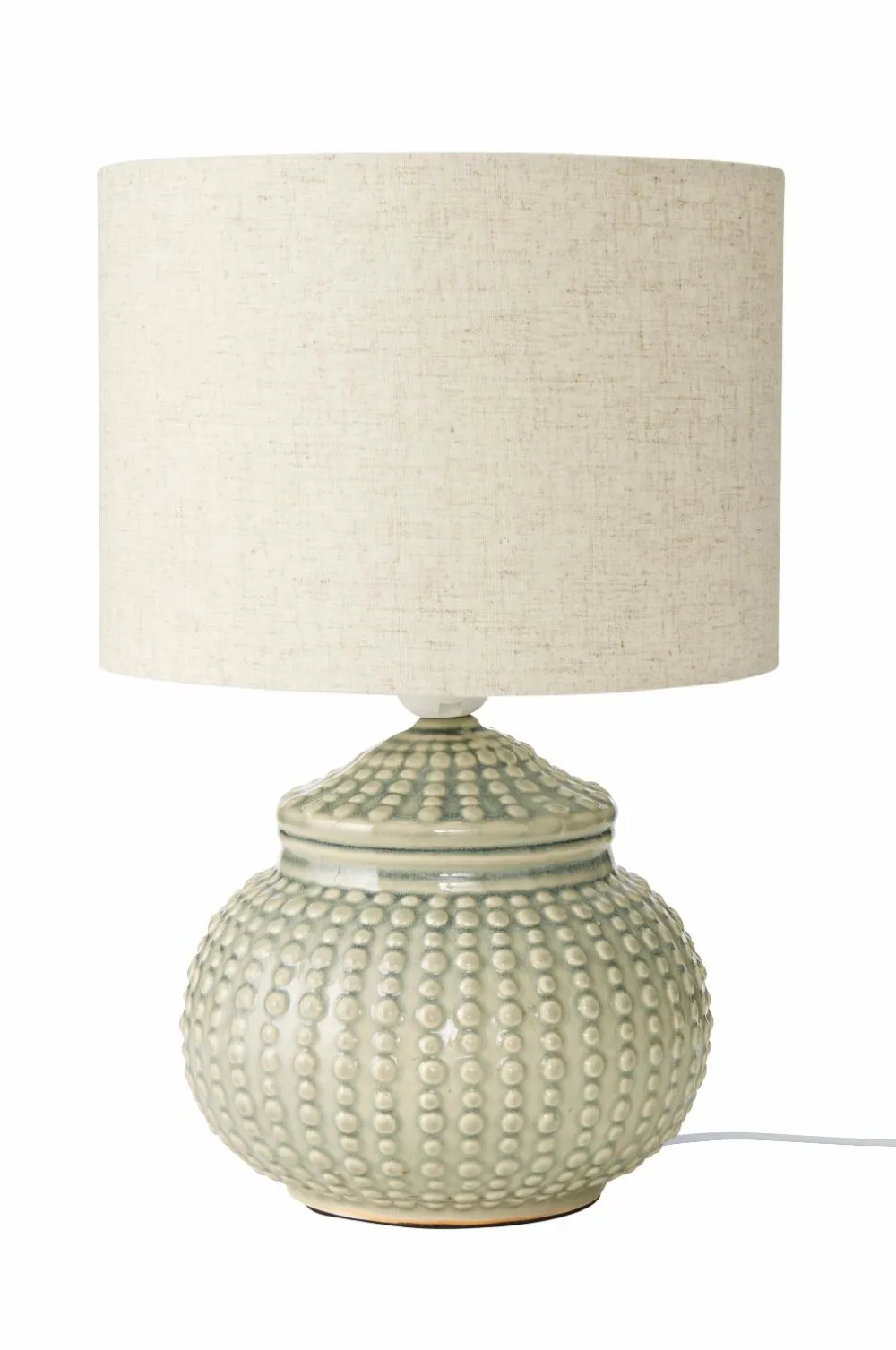 Ellos Home Bordlampe Niko Naturhvid / lysegrå / grøn Sale