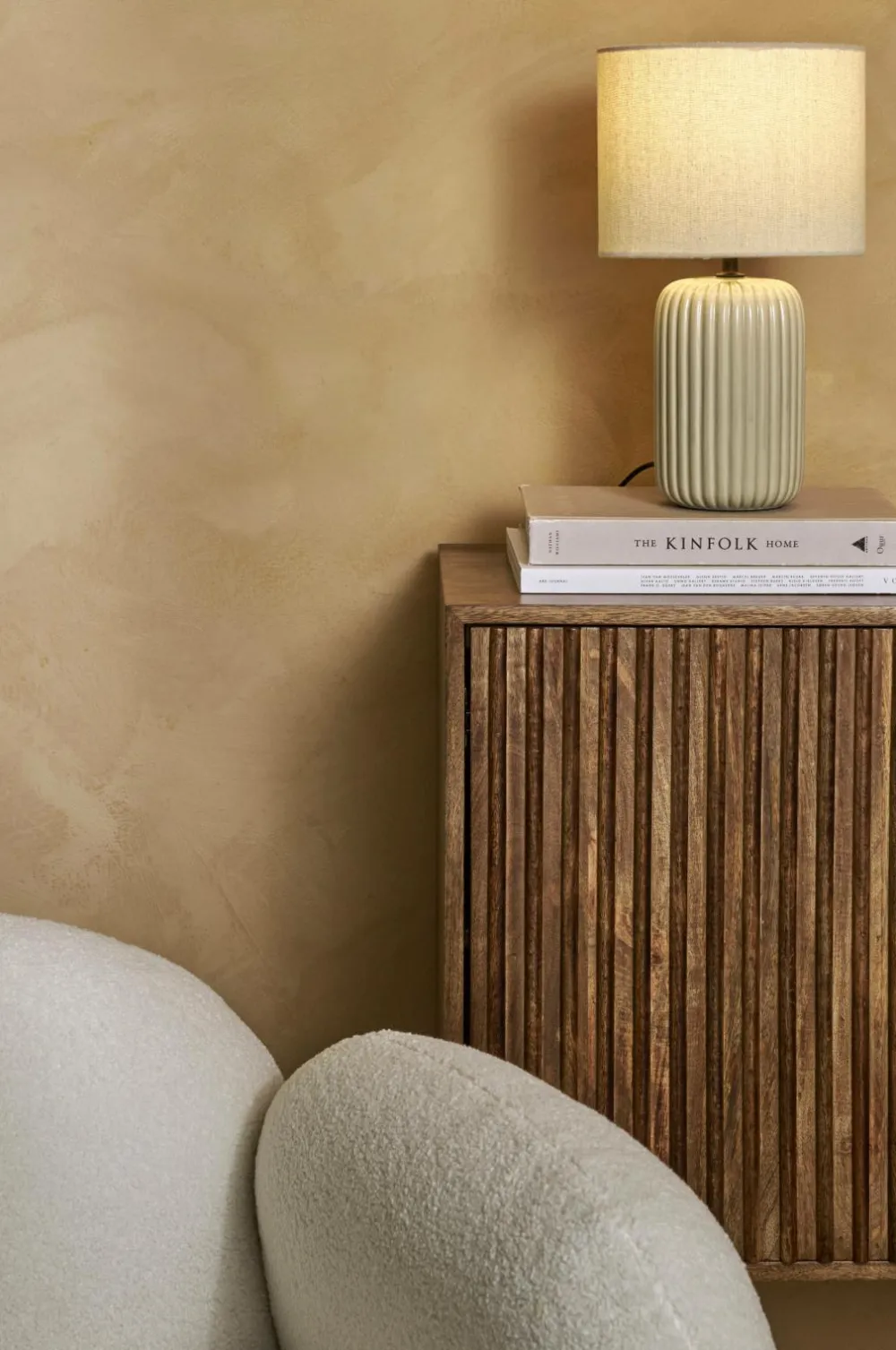 Ellos Bordlamper>Home Bordlampe Mizu Beige/Lærredsbeige