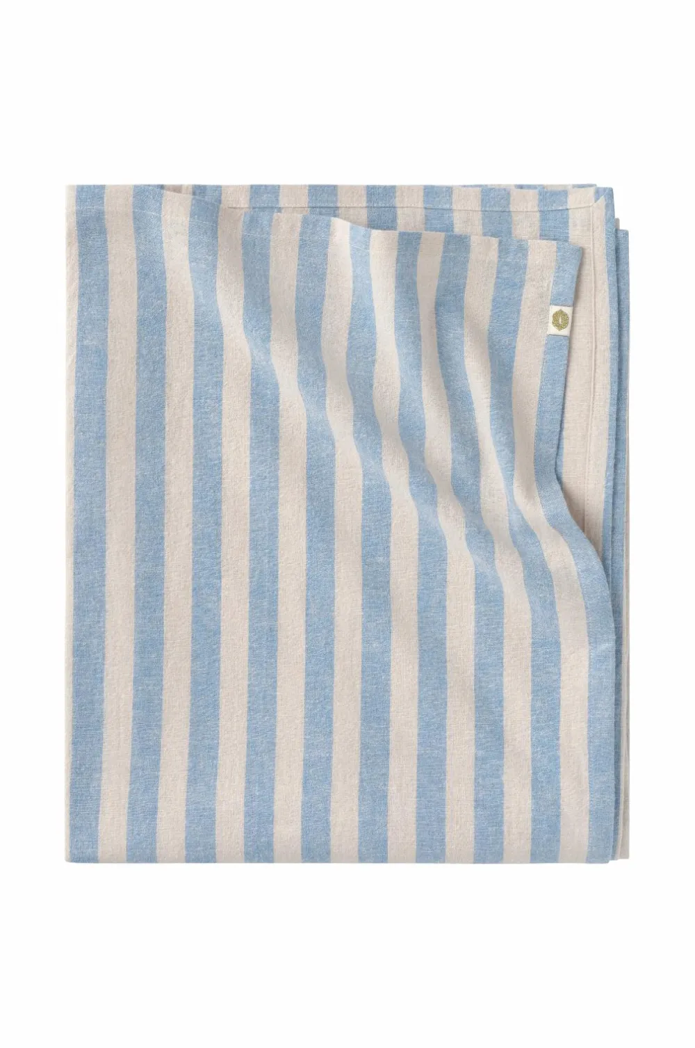 Ellos Home Dug Elly Classic Stripe i genanvendt halvlinned Lyseblå New