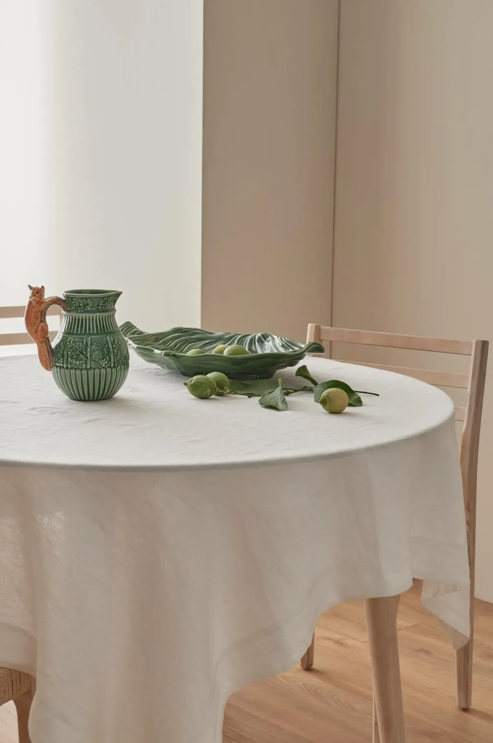 Ellos Borddækning & Servering|Bordtekstiler>Home Dug Malva i 100% hør 140x140 cm Hvid