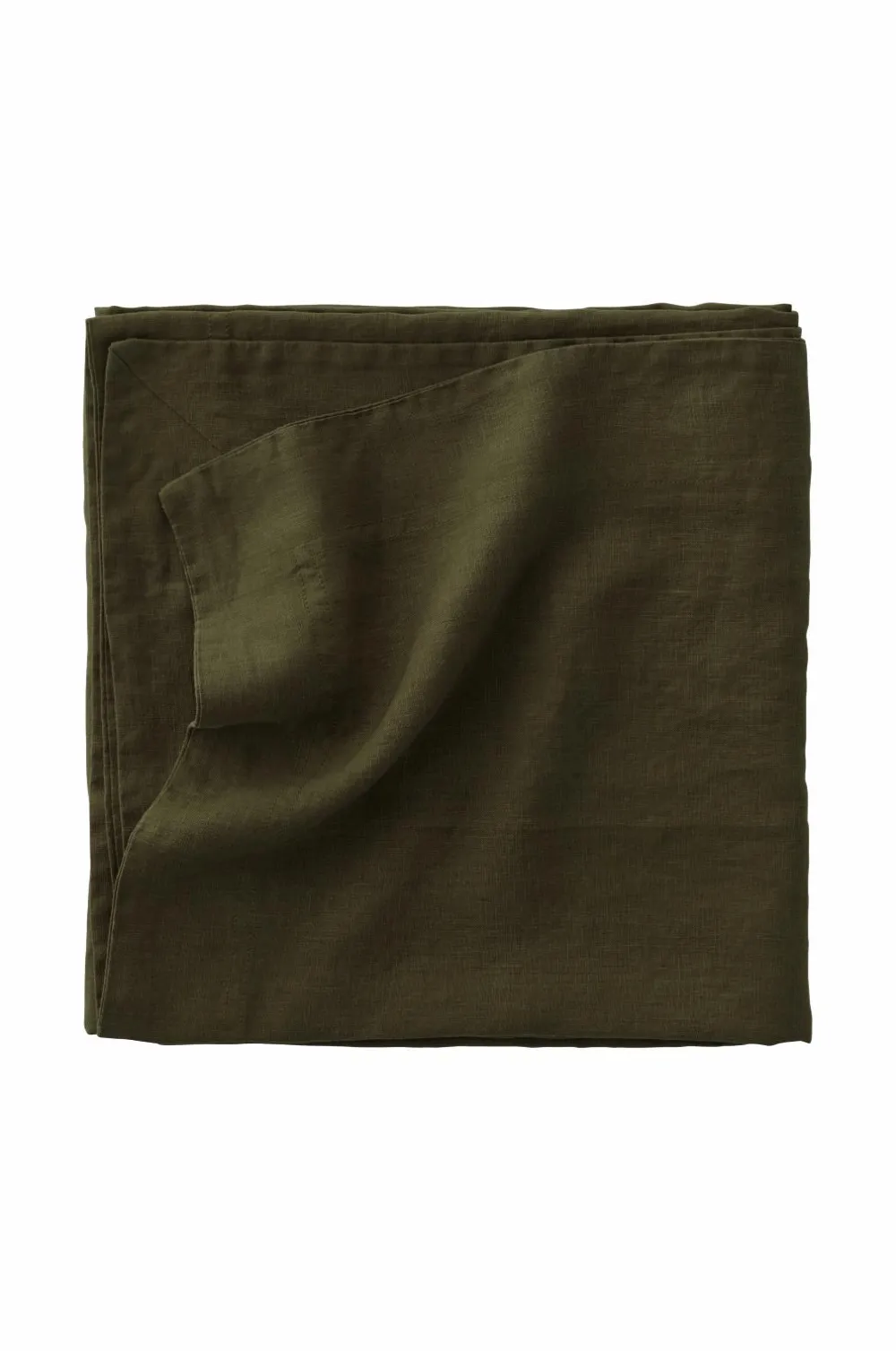 Ellos Home Dug Malva i 100% hør 140x140 cm Mørk olivengrøn