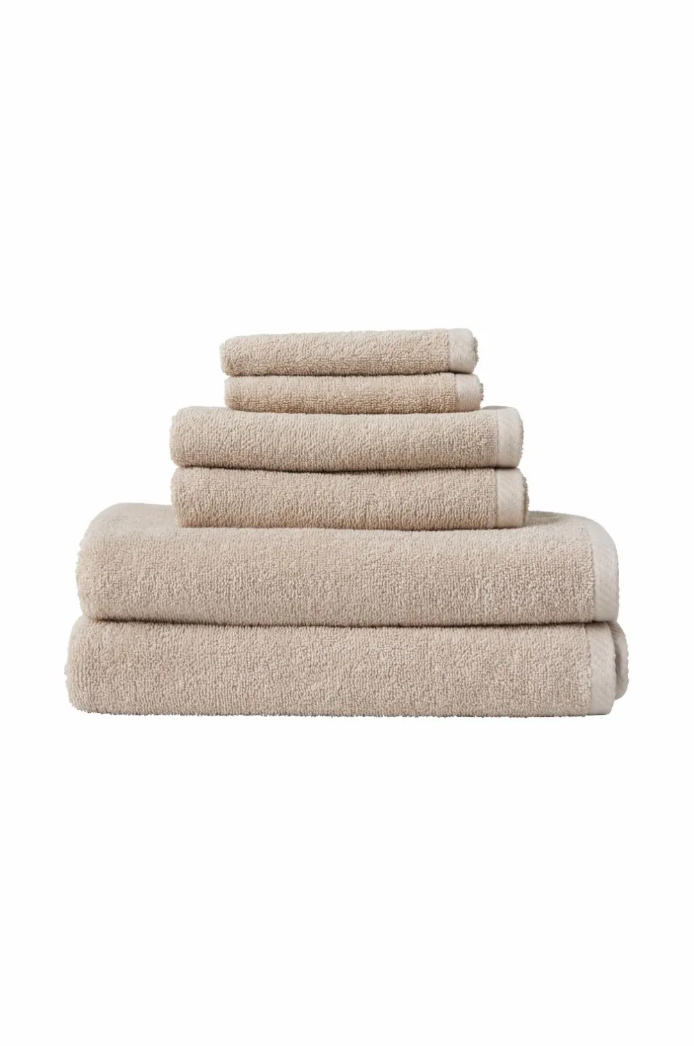 Ellos Home Frottésæt Elise i 6 dele Beige