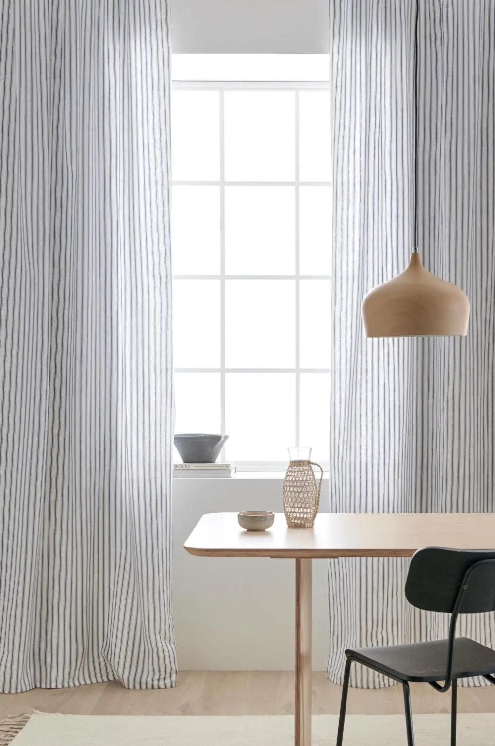 Ellos Julegardiner>Home Gardinlængde med multibånd, Jonna 2-pak Blue/misty grey