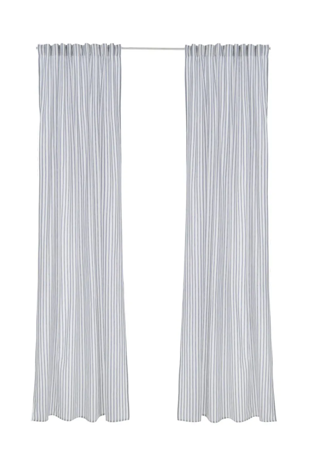 Ellos Julegardiner>Home Gardinlængde med multibånd, Jonna 2-pak Blue/misty grey