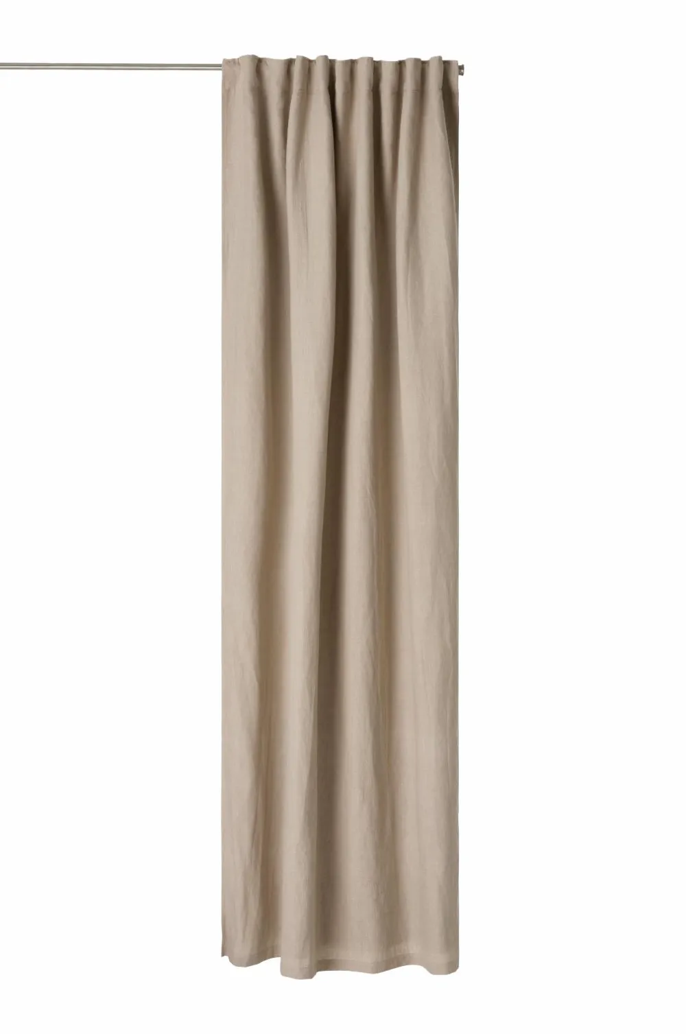Ellos Home Gardinlængde med rynkebånd Alexandra 1-pak A121b 100% linen beige Best