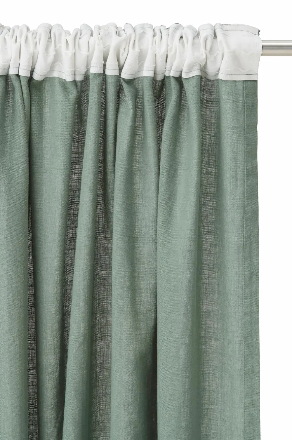 Ellos Julegardiner|Hørgardiner>Home Gardinlængde med rynkebånd Beata, 2-pak Green glossy