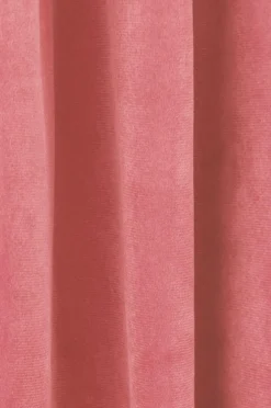 Ellos Home Gardinlængde med sejlringe Nora i velour, 2-pak Rosa Hot