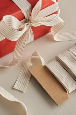 Ellos Home Gavebånd Stripe 20 m Beige/cremehvid Best