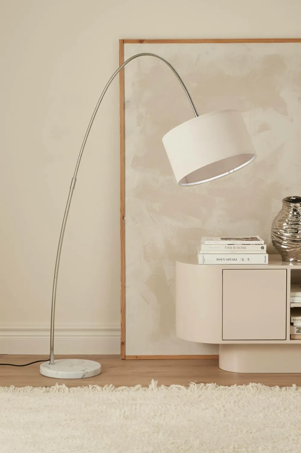Ellos Home Gulvlampe Arc Hvid Online