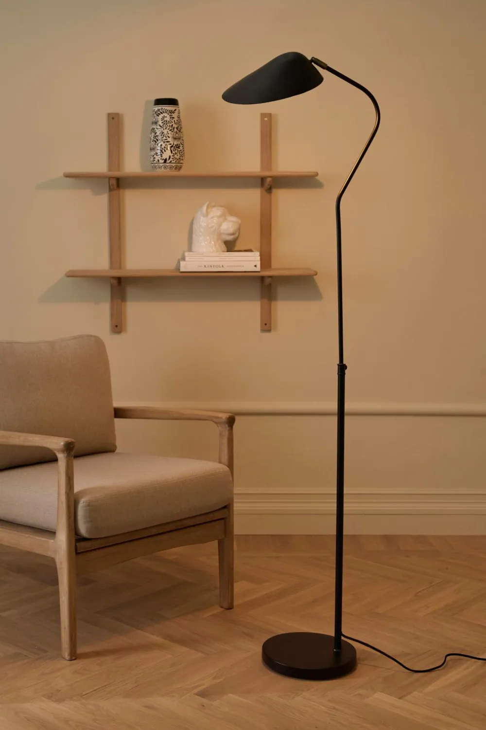 Ellos Home Gulvlampe Finley Mat black Discount
