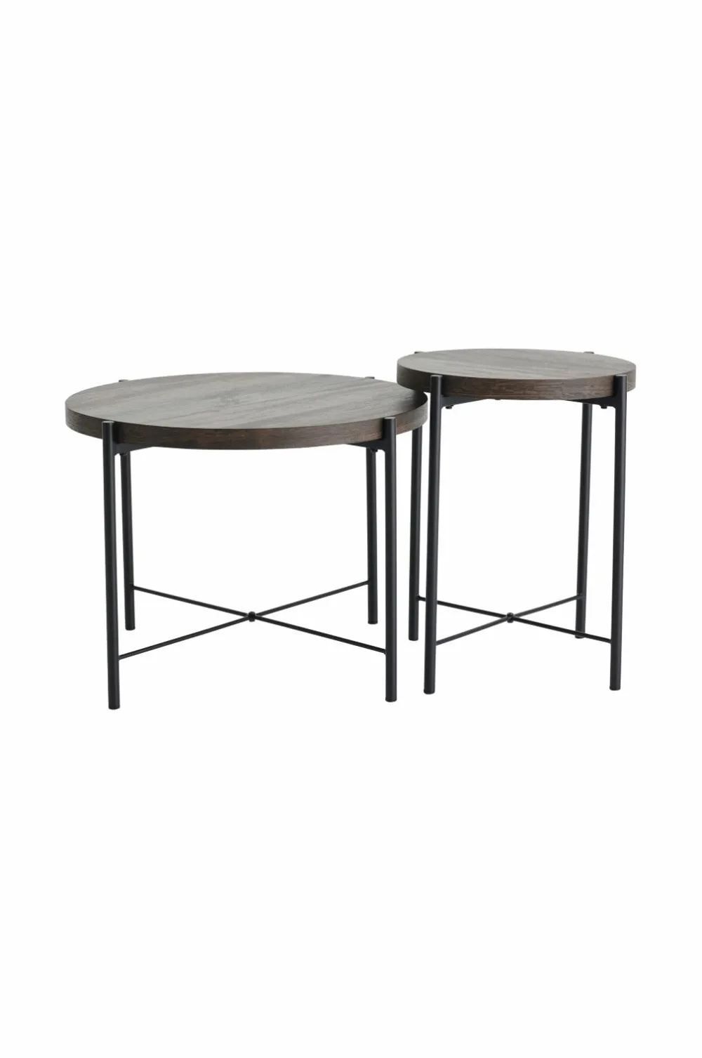 Ellos Borde>Home Indskudsbord Gilda Ø 40 cm/ Ø 60 cm Brun