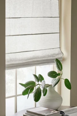 Ellos Home Liftgardin Malva A121b 100% linen beige Online