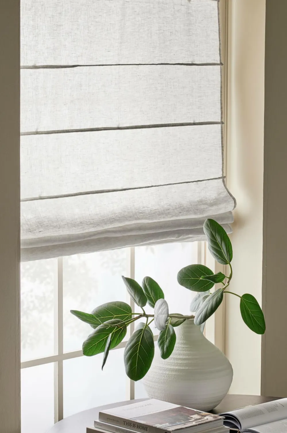 Ellos Home Liftgardin Malva A121b 100% linen beige Online